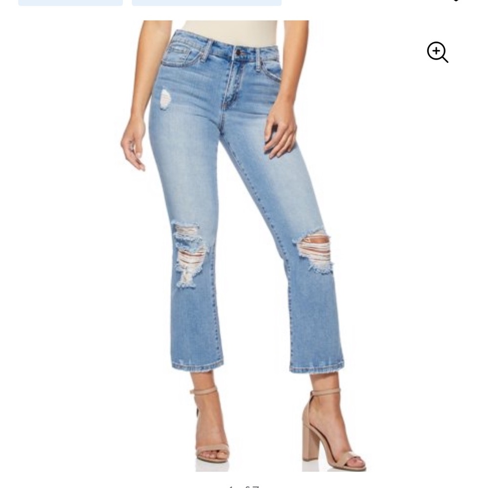Sofia Vergara Mayra High Rise Crop Kick Flare Jean